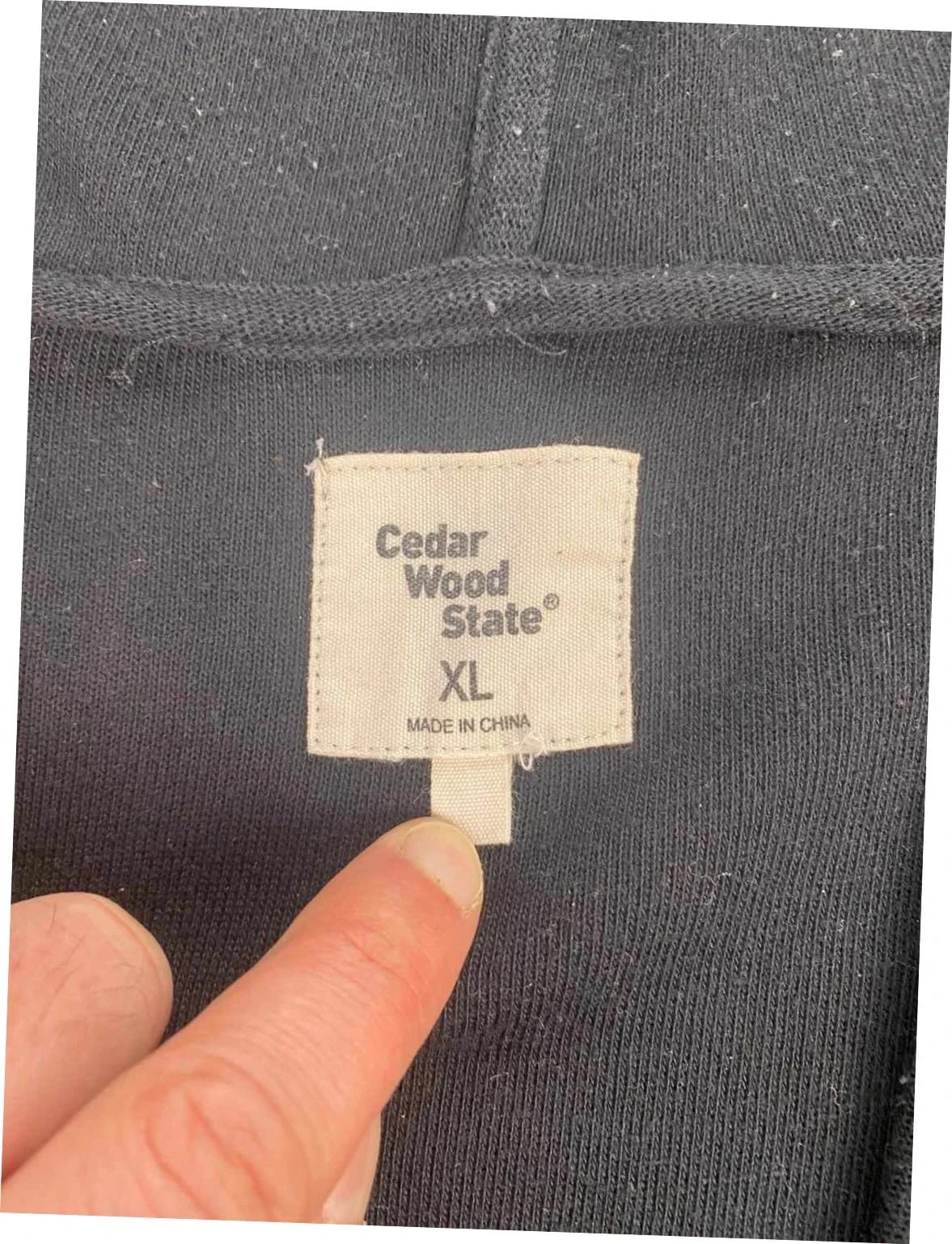 Black Cedar Wood State cardigan hoodie size XL – photo 4